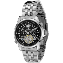 Louis XVI ATHOS Largent Noir Sapphire Mechanical Automatic Watch