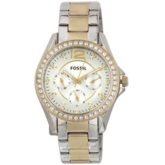 Fossil Women's ES3204 Riley Silver and Gold Tone Watch